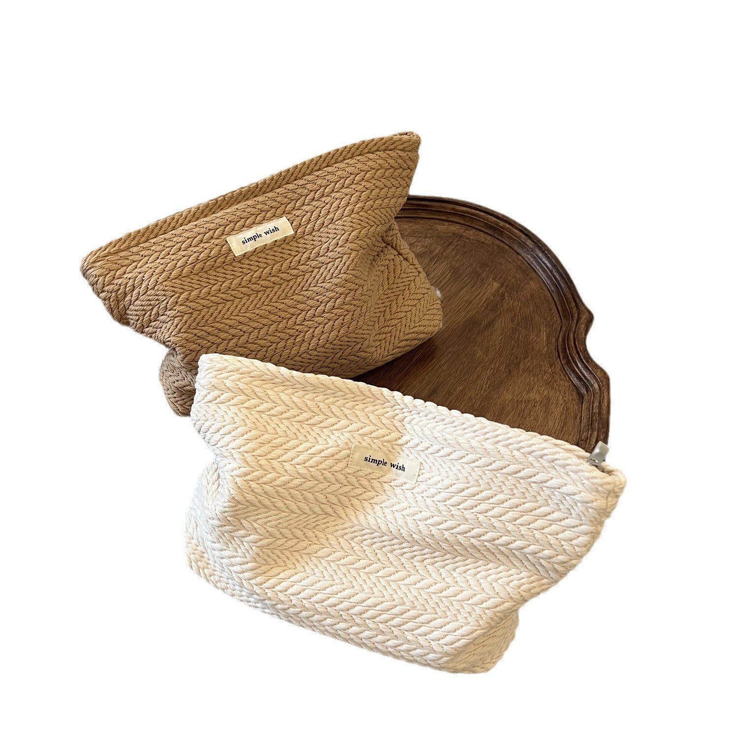 Ear Of Rice Woven Fabric Cosmetic Bag