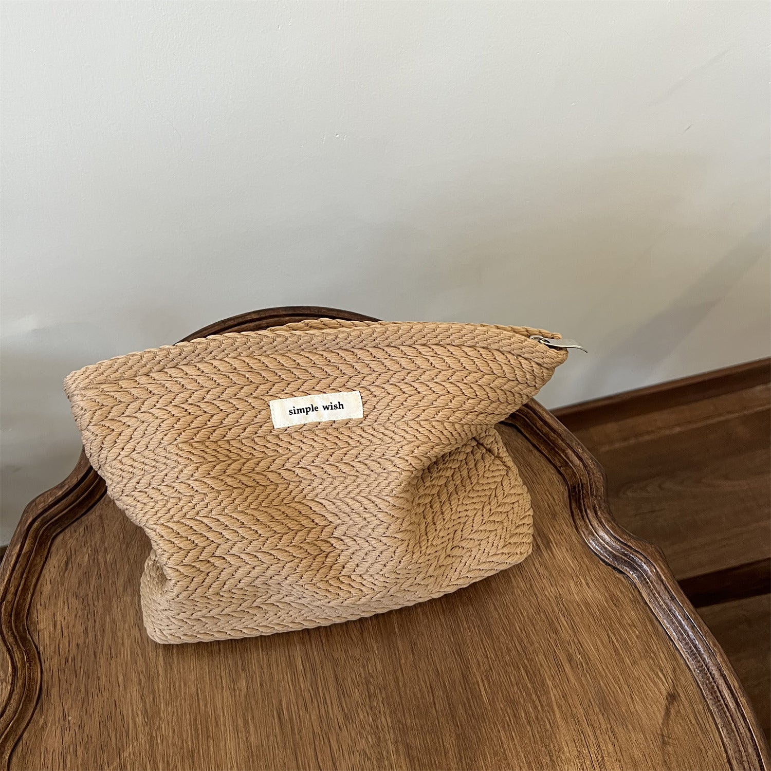 Ear Of Rice Woven Fabric Cosmetic Bag