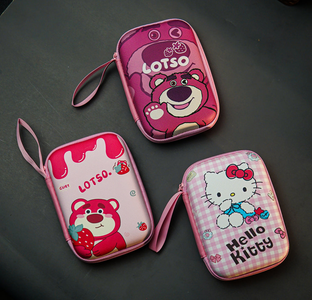Cute Doraemon Sailor Moon Travel Organizer EVA Earphone Bag Charging Cable Storage Bag Casing Box Bag